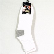 Bright Star Mens Ankle Sock w/Grey Toe &amp; Heel