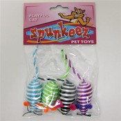 Spunkeez Cat Rope Mice 4pk-Small 2"