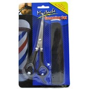 Mustache Grooming Kit with Scissors and Comb