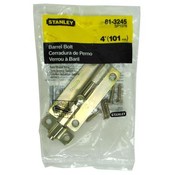 Stanley 4" Barrel Door Bolt Satin Brass