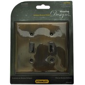 Stanley Double Switch Plate Antique Bronze