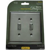 Stanley Double Switch Plate Antique Pewter