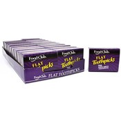 Food Club Flat Toothpicks White Birch