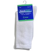 SockDoc Diabetic Crew Sock White 9-11