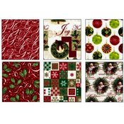 Traditional Christmas Roll Wrap 6 Assorted 16'x30' Wholesale Bulk