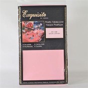 Crown Pink Plastic Table Cover 54" x 108"