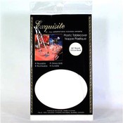 Crown White Plastic Table Cover 84" Round