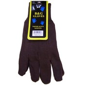 Brown Jersey Glove Single Pair