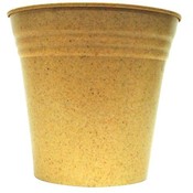 Bio-degradable Round Embossed Planter 6.4' 4 Assorted Colors Wholesale Bulk