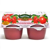 Applesnax Applesauce with Stawberries 4oz Cup