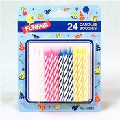 24 Birthday Candles 4 Colors