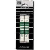27" Flat Shoe Laces White 2 Pair