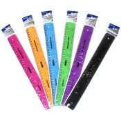 Bazic 12" Shatterproof Flexible Ruler Assorted Colors