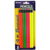 Bazic Fluorescent Wood Pencils with Eraser