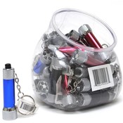 LED Flashlight Key Chain Assorted Colors in Fish Bowl Display