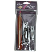 Gem Implement Set w/5 Items in Clear Travel Pouch