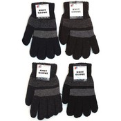 Mens Striped Knit Gloves Assorted Colors