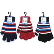 Boys Magic Glove w/Stripes Assorted Colors