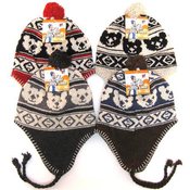 Kids Wool Blend Bear Hat w/Ear Cover