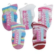 Kids Fuzzy Sock Solid &amp; Stripe Assorted Colors