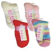 Fuzzy Sock Solid &amp; Stripes Assorted Colors