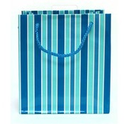 Small Aqua Stripe Gift Bag 6"x7"
