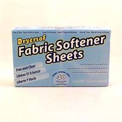 Dryer Fabric Soft Sheets 4 x 9 - Unscented