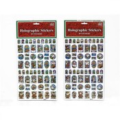 Holographic Christmas Stickers 60 Count Assorted