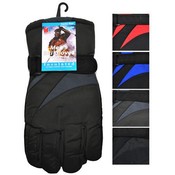 Men's Premium Ski Gloves Velcro Wrist Assorted