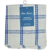 Waffle Weave Dish Cloth 13"x12" 2 Pack Solid Inner