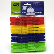 Plastic Clothespins 5.5 x 5.5 x 1" Assorted Colors