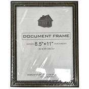 Document Frame Black w/Gold Trim 8.5" x 11"
