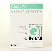 Quality 1 Soft White 75 Watt 4 Pack