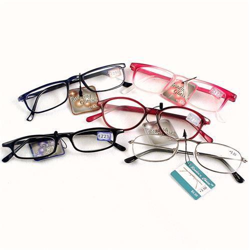 Wholesale Plastic Reading Glasses 175 Power Assorted Colors