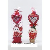 Valentine Bear In Whicker Gift Basket