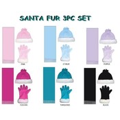 Ladies "Santa Fur" 3 Piece Winter Set