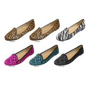 Ladies Animal Print Smoking Shoe
