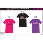 "I Heart My Boyfriend" Ladies Nightshirt