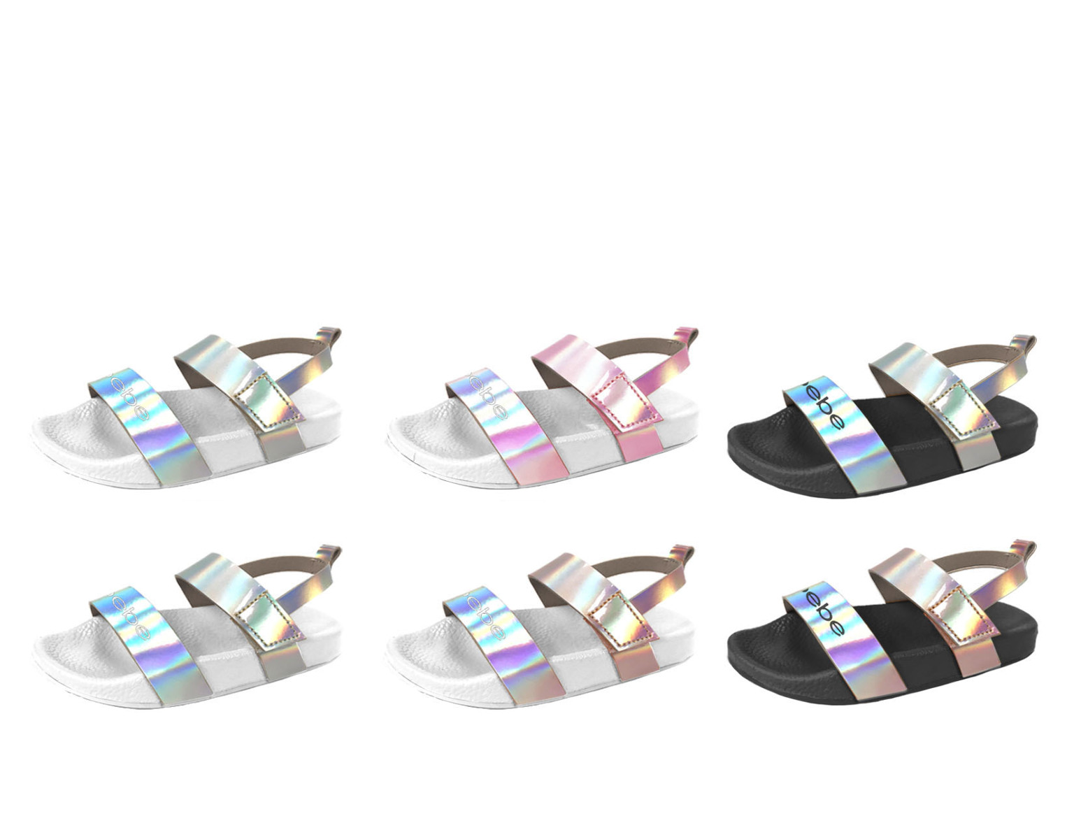 girls iridescent sandals