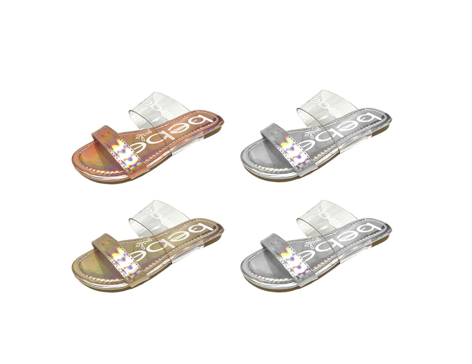 2 band slide sandals
