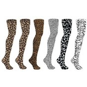 Women's Animal Print Footed Tights