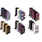 Ladies Pattern Socks 5 Pack