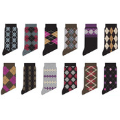 Ladies Argyle Socks 1 Pack