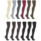Women's Sweater Knit Ribbed And Cable Tights