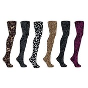 Women's Animal Paper Print Footed Tights