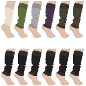 Ladies Terry Lined Leg Warmers with Elastic Band