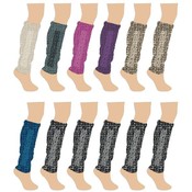 Ladies Marled Yarn Cable Leg Warmers