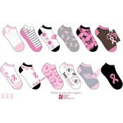 National Breast Cancer Woman's Novelty Peds Socks