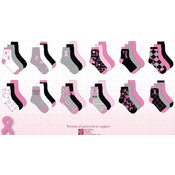 National Breast Cancer 3 Pack Novelty Socks