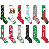 Ladies Christmas 1 Pk Knee High
